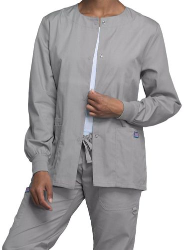 2115- Cherokee Workwear Women's Scrubs Snap Front Jacket image thumbnail
