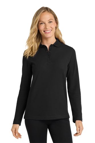 2115- Port Authority Ladies Silk Touch Long Sleeve Polo image thumbnail