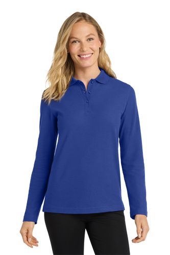 2115- Port Authority Ladies Silk Touch Long Sleeve Polo image thumbnail
