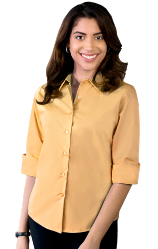 2115- Blue Generation Ladies 3/4 Sleeve Blouse image thumbnail