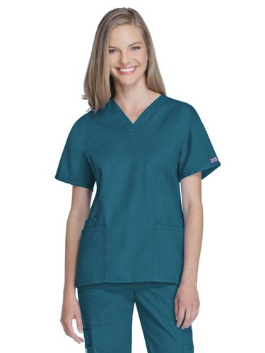 2115- Cherokee Workwear Ladies V-Neck Top image thumbnail