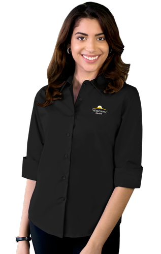2115- Blue Generation Ladies 3/4 Sleeve Blouse image thumbnail