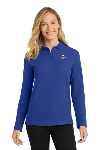 2115- Port Authority Ladies Silk Touch Long Sleeve Polo image thumbnail