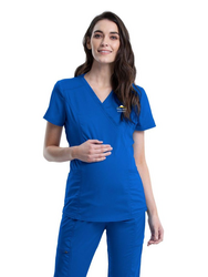 Image of 2021- Cherokee Workwear Revolution Maternity Mock Wrap Top