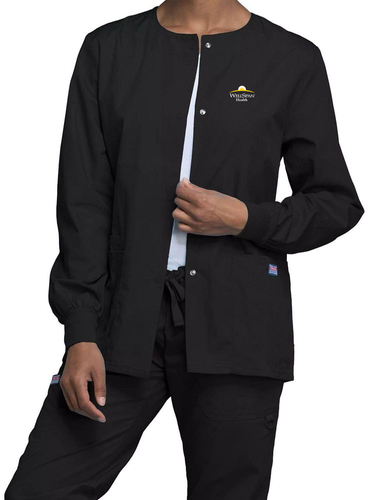 2115- Cherokee Workwear Women's Scrubs Snap Front Jacket image thumbnail