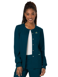Image of 2115- Cherokee Women's Workwear Revolution Scrubs Snap Front Warm-up Jacket