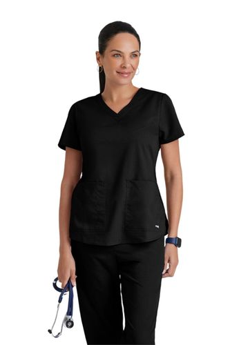 2115- Grey's Anatomy Women's Scrubs Classic Fit Two Pocket Scrub Top image thumbnail