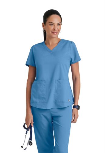 2115- Grey's Anatomy Women's Scrubs Classic Fit Two Pocket Scrub Top image thumbnail