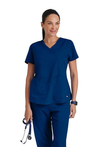 2115- Grey's Anatomy Women's Scrubs Classic Fit Two Pocket Scrub Top image thumbnail