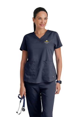 2115- Grey's Anatomy Women's Scrubs Classic Fit Two Pocket Scrub Top image thumbnail