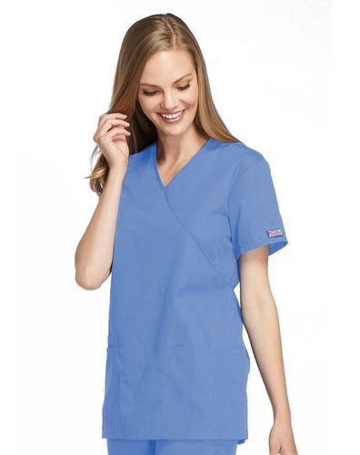 2115- Cherokee Workwear Women's Mock Wrap Tunic image thumbnail