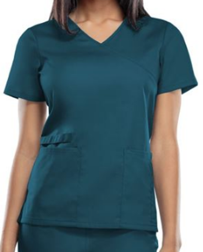 2115- Cherokee Workwear Women's Mock Wrap Tunic image thumbnail