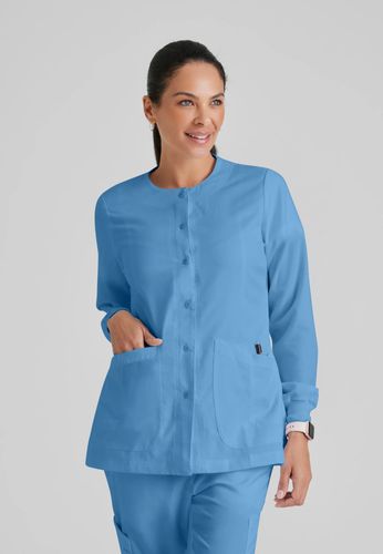 2115- Grey's Anatomy Women's Scrubs Round Neck Warm-Up Jacket image thumbnail