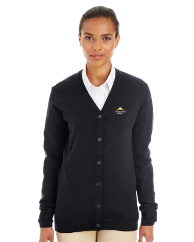 2115- Harriton Ladies Pilbloc Vneck Button Cardigan Sweater image thumbnail