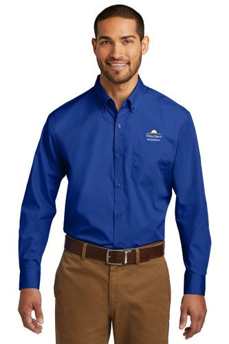 2021-Port Authority Long Sleeve Carefree Poplin Shirt image thumbnail