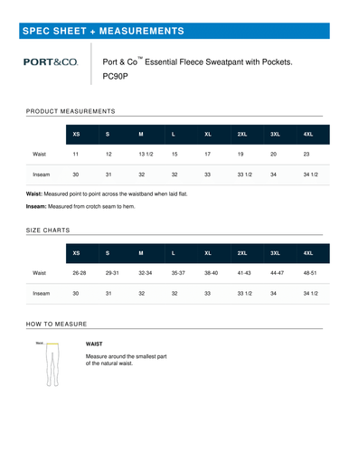 Port & Co™ Essential Fleece Sweatpant with Pockets (Made to Order) image thumbnail