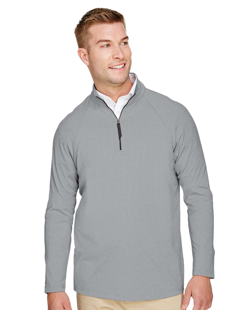 Men's CrownLux Performance® Clubhouse Micro-Stripe Quarter-Zip Pullover primary image