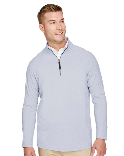 Men's CrownLux Performance® Clubhouse Micro-Stripe Quarter-Zip Pullover image thumbnail