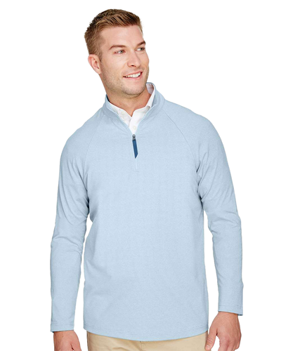 Men's CrownLux Performance® Clubhouse Micro-Stripe Quarter-Zip Pullover image thumbnail