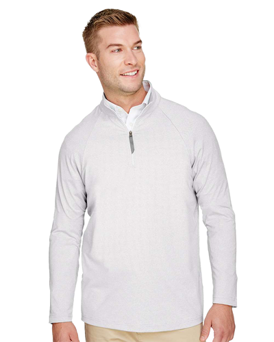 Men's CrownLux Performance® Clubhouse Micro-Stripe Quarter-Zip Pullover image thumbnail