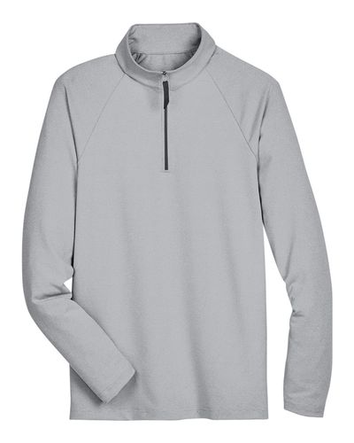 Men's CrownLux Performance® Clubhouse Micro-Stripe Quarter-Zip Pullover image thumbnail
