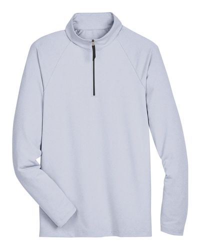 Men's CrownLux Performance® Clubhouse Micro-Stripe Quarter-Zip Pullover image thumbnail