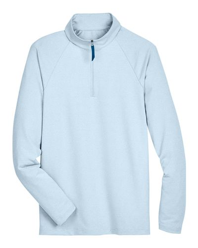 Men's CrownLux Performance® Clubhouse Micro-Stripe Quarter-Zip Pullover image thumbnail