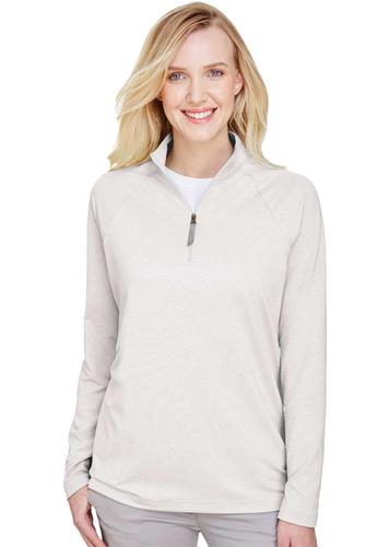 Devon & Jones Women's CrownLux Performance® Clubhouse Micro-Stripe Quarter-Zip Pullover image thumbnail