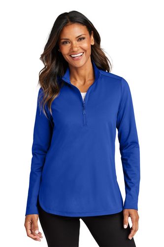 Port Authority® Women's C-FREE® Double Knit Quarter-Zip image thumbnail