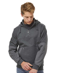 Image of Dri Duck Men's Mission Quarter-Zip Hooded Pullover