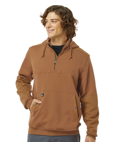 Dri Duck Men's Mission Quarter-Zip Hooded Pullover image thumbnail