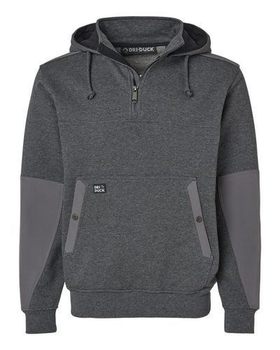 Dri Duck Men's Mission Quarter-Zip Hooded Pullover image thumbnail