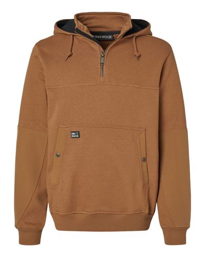 Dri Duck Men's Mission Quarter-Zip Hooded Pullover image thumbnail