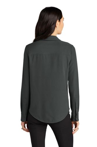 MERCER+METTLE Women's Stretch Crepe Long Sleeve Shirt image thumbnail