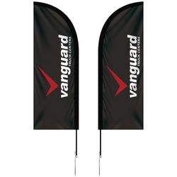 Image of 6" Double Sided Half Drop Banner Flag & Kit 