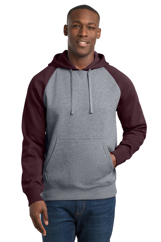 Sport-Tek Raglan Colorblock Pullover Hooded Sweatshirt primary image