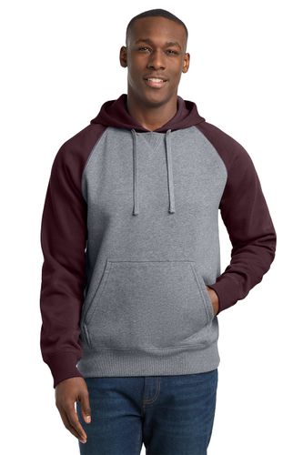 Sport-Tek Raglan Colorblock Pullover Hooded Sweatshirt image thumbnail