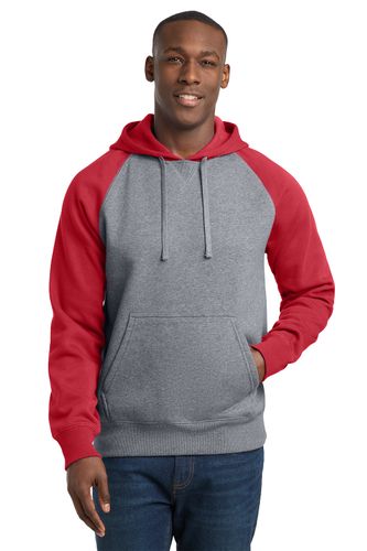 Sport-Tek Raglan Colorblock Pullover Hooded Sweatshirt image thumbnail