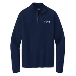 Image of Brooks Brothers® Cotton Stretch 1/4-Zip Sweater