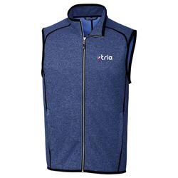 Image of Cutter & Buck Mainsail Sweater-Knit Mens Full Zip Vest