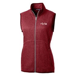 Image of Cutter & Buck Mainsail Sweater Knit Womens Full Zip Vest