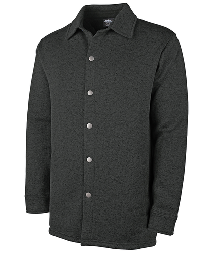 Heathered Fleece Snap Shacket 1497 image thumbnail