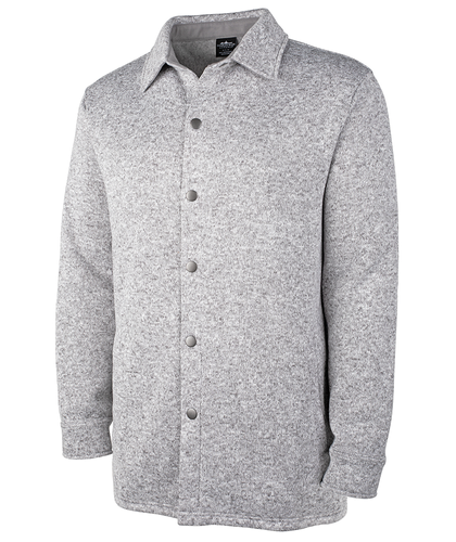 Heathered Fleece Snap Shacket 1497 image thumbnail
