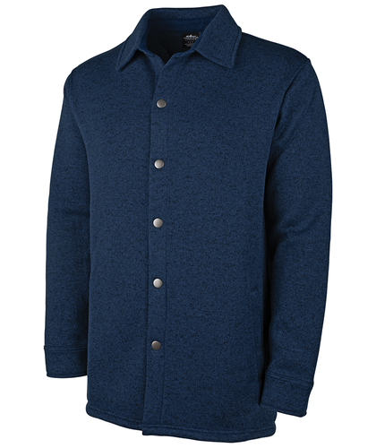 Heathered Fleece Snap Shacket 1497 image thumbnail