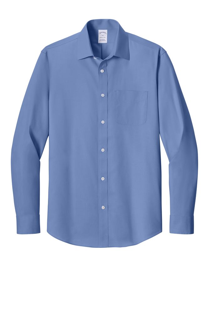 Brooks Brothers Wrinkle-Free Stretch Pinpoint Spread Collar Shirt BB18012 primary image