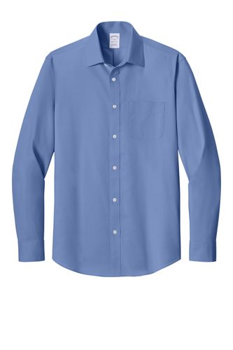 Brooks Brothers Wrinkle-Free Stretch Pinpoint Spread Collar Shirt BB18012 image thumbnail