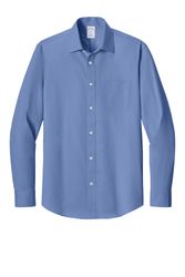 Image of Brooks Brothers Wrinkle-Free Stretch Pinpoint Spread Collar Shirt BB18012