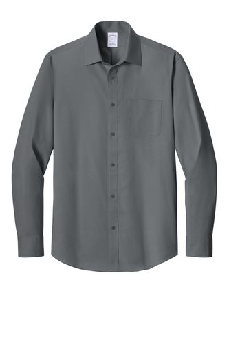 Brooks Brothers Wrinkle-Free Stretch Pinpoint Spread Collar Shirt BB18012 image thumbnail
