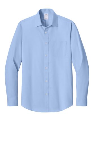 Brooks Brothers Wrinkle-Free Stretch Pinpoint Spread Collar Shirt BB18012 image thumbnail