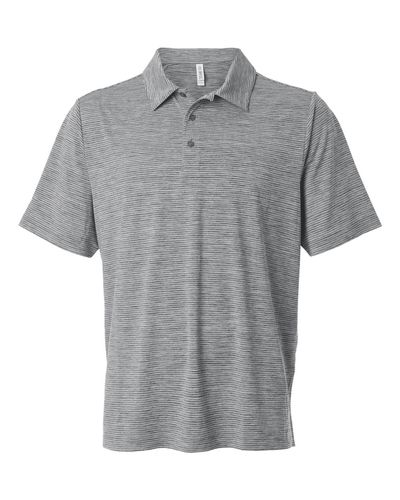Men's Relay Heathered Stripe Polo - TT125 image thumbnail